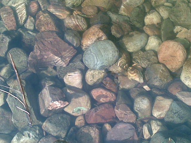 Clear water and pebbles